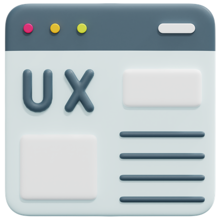 Interface ux du site Web  3D Icon