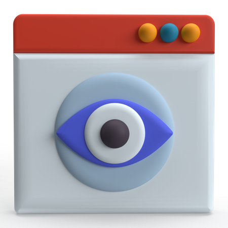 Vue du site Web  3D Icon