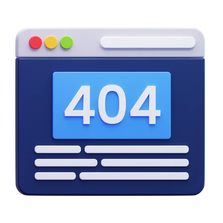 Sitio web 404  3D Icon