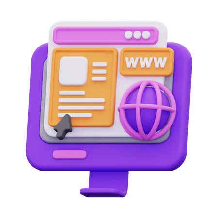 Icono De Sitio Web 3 D 3D Icon
