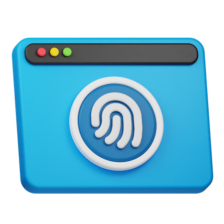 Sitio web de biometría  3D Icon