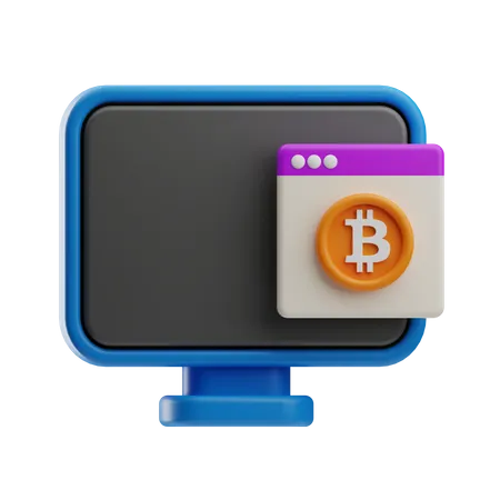 Sitio web bitcoin  3D Icon