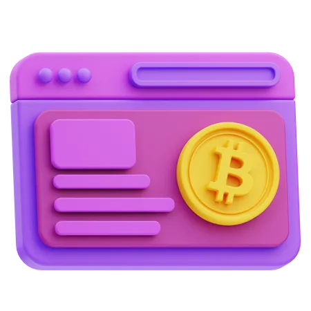 Sitio web bitcoin  3D Icon