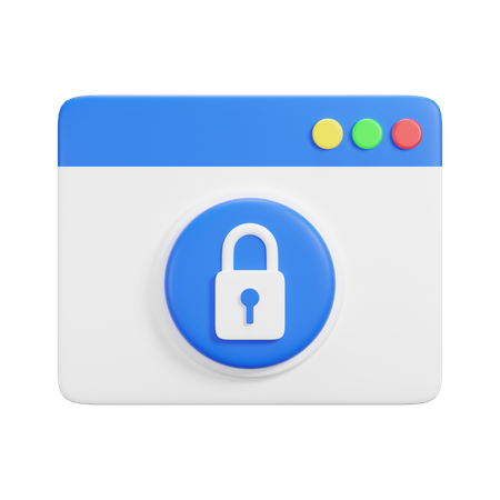 Sitio web bloqueado  3D Icon