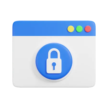 Sitio web bloqueado  3D Icon