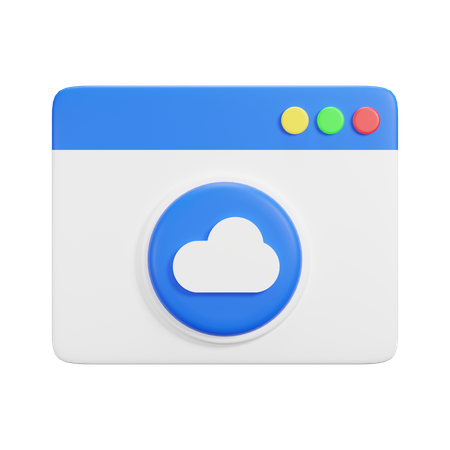 Nube del sitio web  3D Icon