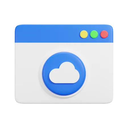 Nube del sitio web  3D Icon