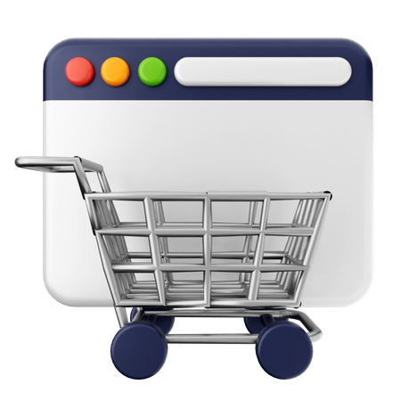 Sitio web de compras  3D Icon