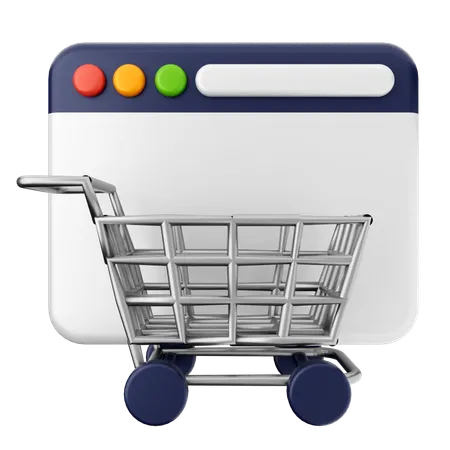 Sitio web de compras  3D Icon