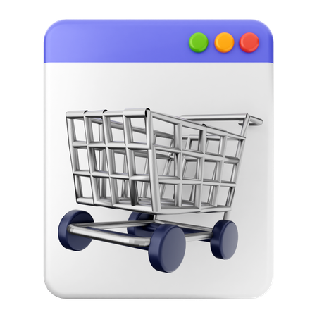 Sitio web de compras  3D Icon