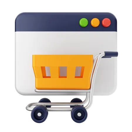 Sitio web de compras  3D Icon