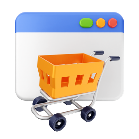 Sitio web de compras  3D Icon