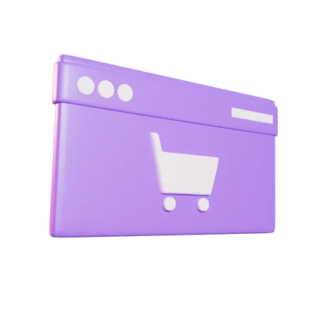 Sitio web de compras  3D Icon