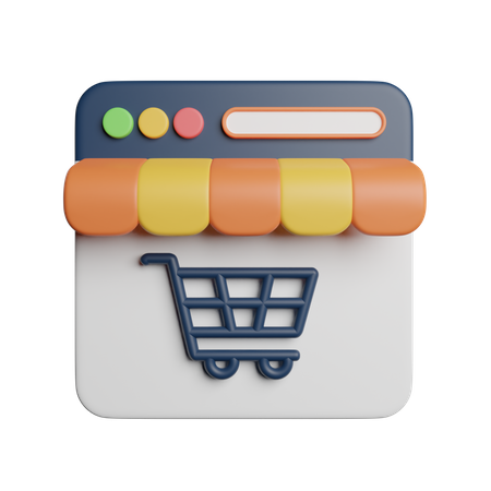 Sitio web de compras  3D Icon