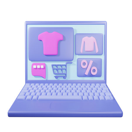 Sitio web de compras  3D Icon