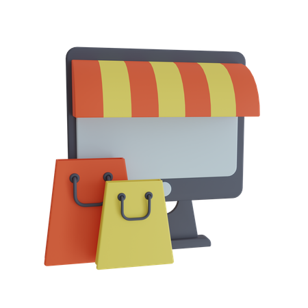 Sitio web de compras  3D Icon