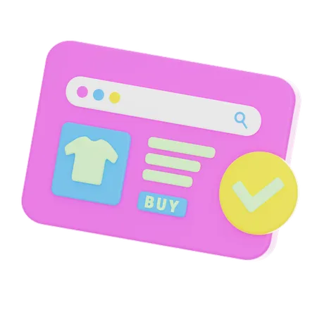 Sitio web de compras  3D Icon