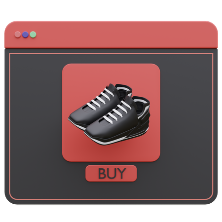 Sitio web de compras  3D Icon