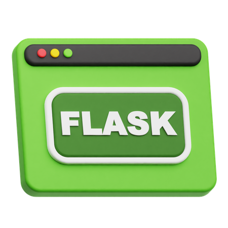 Sitio web de Flask  3D Icon