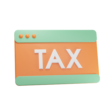 Sitio web de impuestos  3D Icon