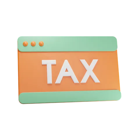 Sitio web de impuestos  3D Icon