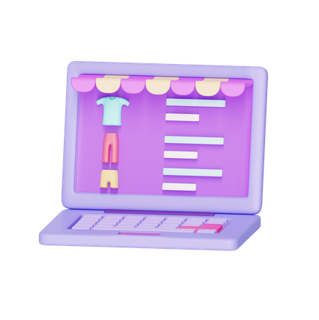 Sitio web de ropa  3D Icon