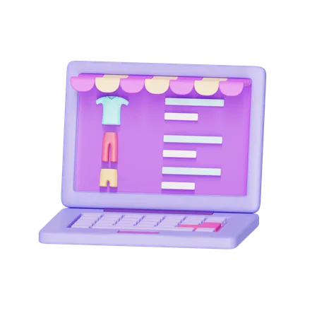 Sitio web de ropa  3D Icon