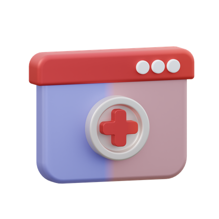 Sitio web del hospital  3D Icon