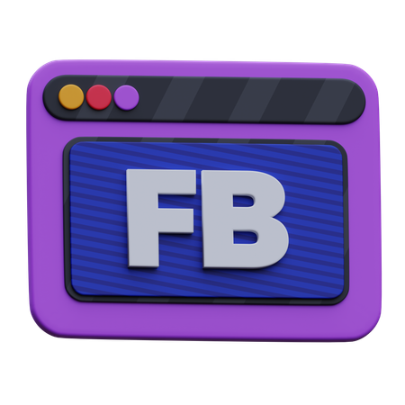 Sitio web de fb  3D Icon