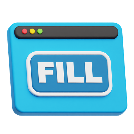 Relleno del sitio web  3D Icon