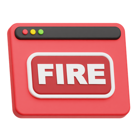 Incendio en el sitio web  3D Icon