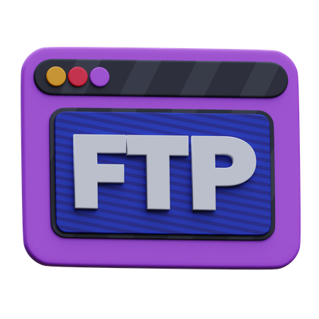 Sitio web ftp  3D Icon