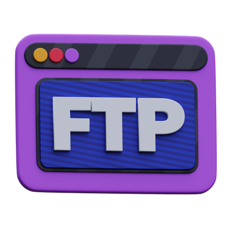 Sitio web ftp  3D Icon