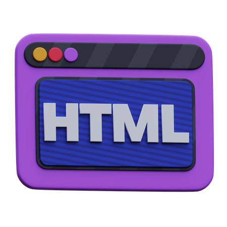 Sitio web html  3D Icon