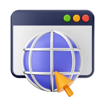 Sitio web internet  3D Icon