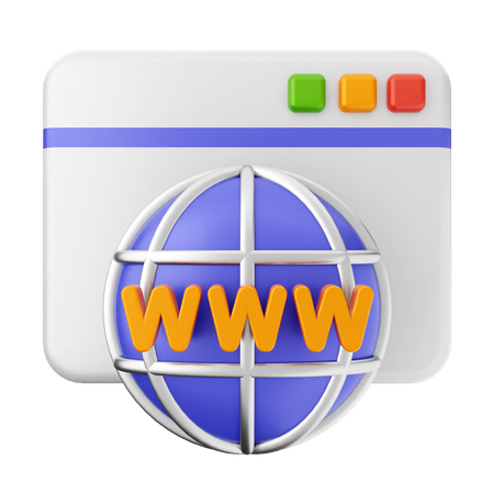 Sitio web internet  3D Icon