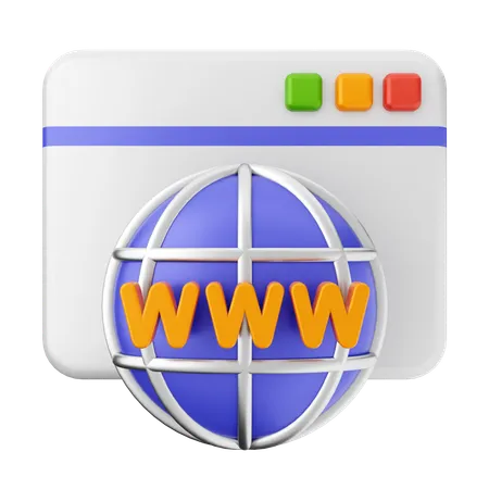 Sitio web internet  3D Icon