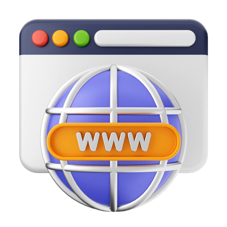 Sitio web internet  3D Icon