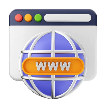 Sitio web internet  3D Icon