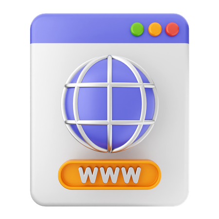 Sitio web internet  3D Icon