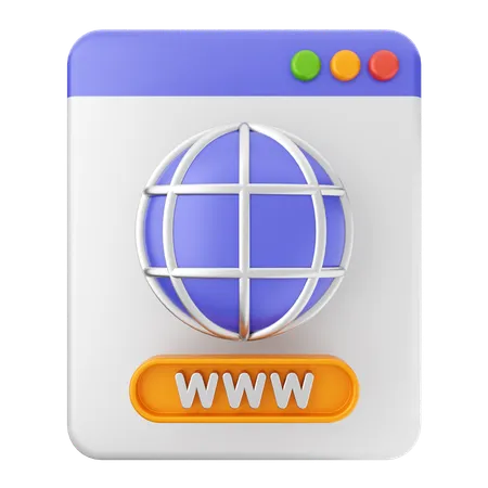 Sitio web internet  3D Icon