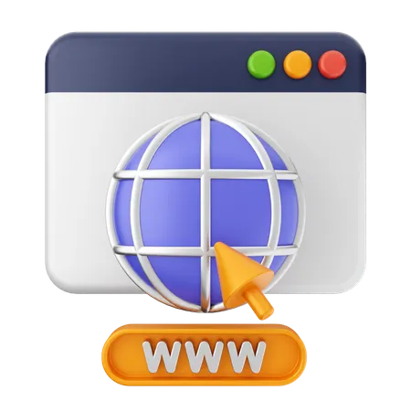 Sitio web internet  3D Icon