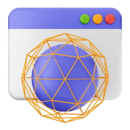 Sitio web internet  3D Icon