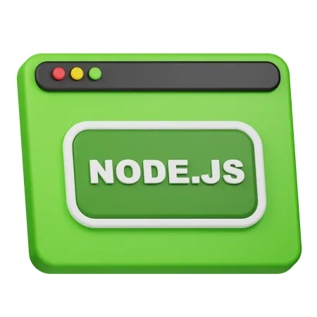 Sitio web de node js  3D Icon