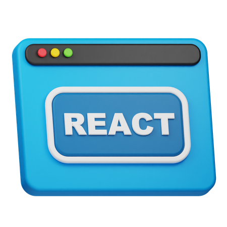 Sitio web de react js  3D Icon