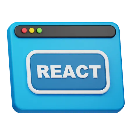 Sitio web de react js  3D Icon