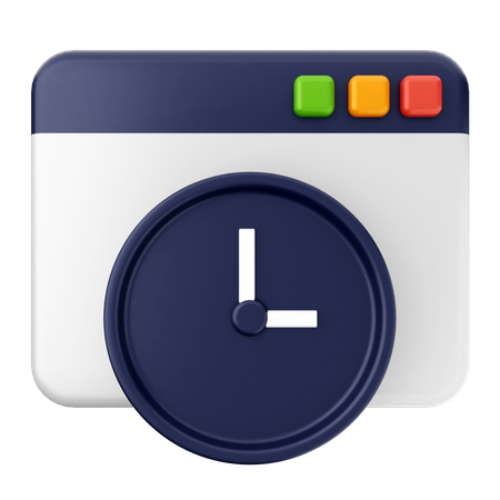 Reloj del sitio web  3D Icon