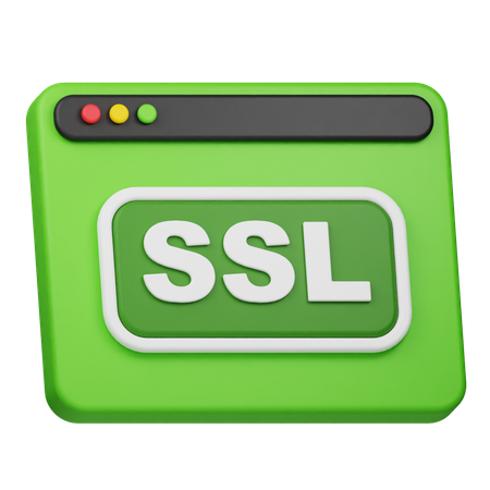 Sitio web ssl  3D Icon