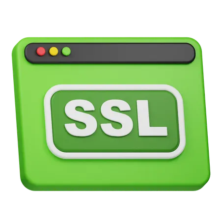 Sitio web ssl  3D Icon