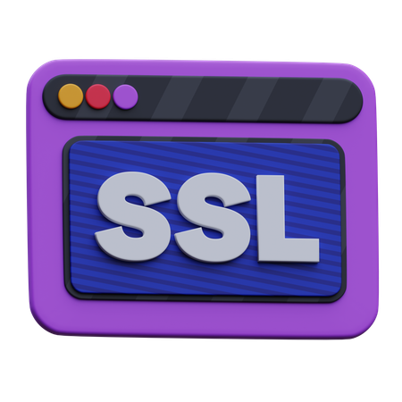 Sitio web ssl  3D Icon